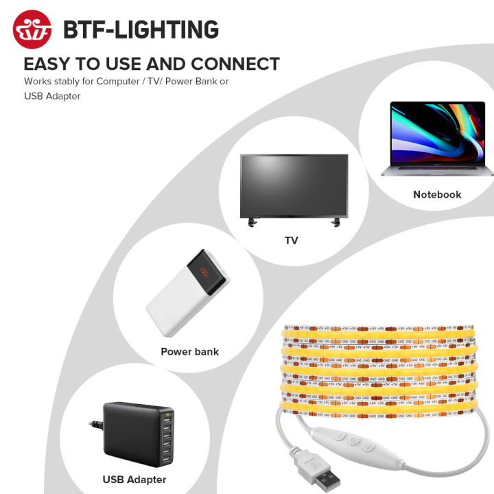 dc5v-usb-fcob-led-แถบไฟ8มิลลิเมตร-pcb-320-leds-ความหนาแน่นสูง-fob-ซัง-led-ไฟ-ra90ที่มีความยืดหยุ่นจาก3000พันถึง6000พันเชิงเส้นหรี่แสงได้