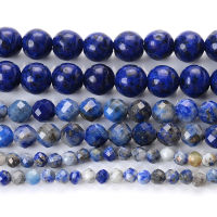 Natural Stone Bead Lapis Lazuli Round Facted Loose Spacer Beads for Jewelry Making Diy Bracelet Charm Accessories 234mm