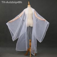 Aolzbiip49h ผู้หญิง Hanfu เสื้อผ้าชีฟองเสื้อคลุม Overcoat เสื้อสเวตเตอร์ถักเสื้อแขนกว้างเทศกาลจีนคลาสสิกเต้นรำเครื่องแต่งกาย