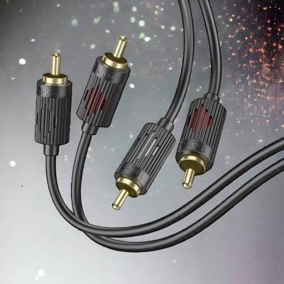 Hoco UPA29 dual RCA Double lotus audio cable สายแจ็คเครื่องเสียงต่อกับเครื่องเสียง