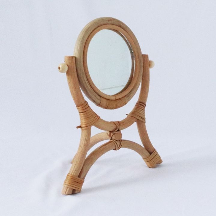 hand-woven-table-makeup-mirror-with-stand-rack-natural-rattan-dressing-retro-desktop-mirror-vertical-flip-handmade-roun