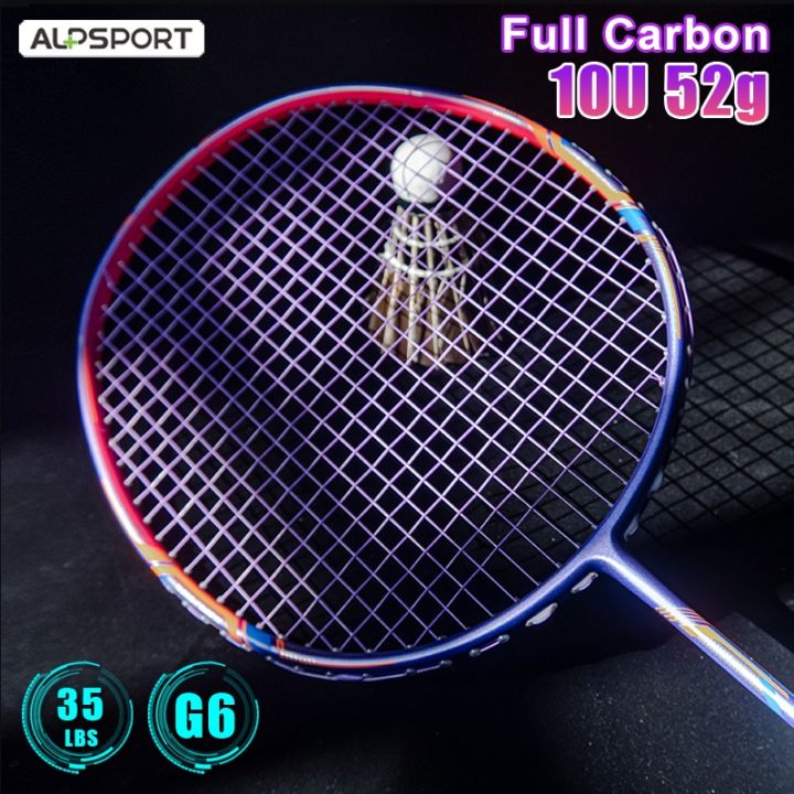 ALP GJ 10U 52g Super Light Max 35Lbs 100% Full Carbon Fiber Badminton ...