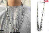 สร้อยคอผ่าหวายเลสเงิน 7มิล necklace hiphop สแตนเลสแท้ Stainless แฟชั่นชาย แฟชั่นผู้หญิง 316l allacc