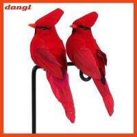 DANGL 4PCS สีแดงเเดง แบบจำลองนกจำลอง 13เซนติเมตร 4เซนติเมตร 5เซนติเมตร ขนโฟม รูปปั้นนกแก้วเทียม สีสดใสสดใส หัตถกรรมหัตถกรรมหัตถกรรม นกปลอมพร้อมคลิป ในร่มกลางแจ้ง