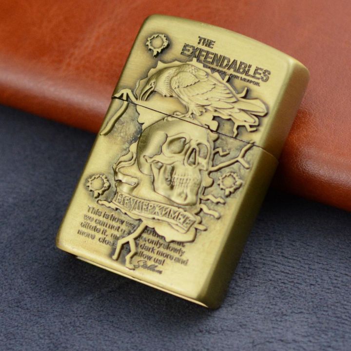 Simuler Hysterisk morsom kvarter Refillable Creative Gold Metal Skull Lighter/Handy Fashionable Swag Lighter  with Adjustable Flame | Lazada PH
