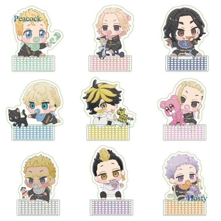 peacock-โมเดลฟิกเกอร์อะคริลิค-คอสเพลย์-tokyo-revengers-manjiro-ken-takemichi-hinata-atsushi-chibi-ของเล่น-สําหรับเก็บสะสม