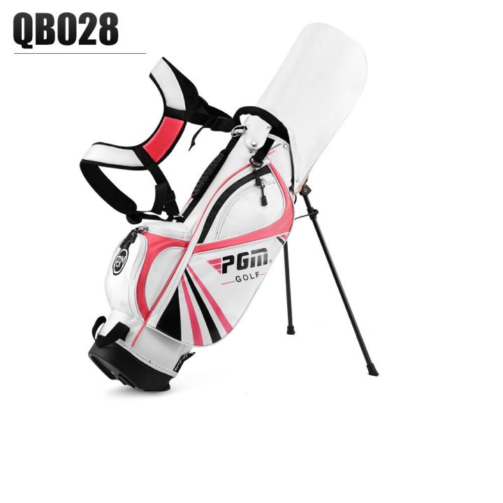 pgm-ถุงตั้งไม้กอล์ฟพกพาสำหรับเด็กและเยาวชนถุงกอล์ฟถุงกอล์ฟน้ำหนักเบาเป็นพิเศษที่วางกระป๋องไม้กอล์ฟ13คลับ-qb028