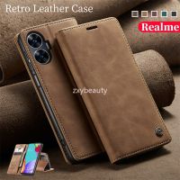 เคสกระเป๋าถือหนังย้อนยุคสำหรับ Realme C55 NFC 2023 5G 10 Pro Plus Realme10 4G เคสโทรศัพท์กระเป๋าเก็บบัตรแม่เหล็กหรูหราสำหรับ Realme10Pro 10Pro 10Pro + RealmeC55 C55NFC ฝาครอบกระเป๋าแบบพับได้