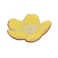 Custom Cartoon Yellow Beautiful Flowers Design Lapel Pin Wholesale Manufacturer Hard Enamel Gold Metal Badge For Gift Fashion Brooches Pins