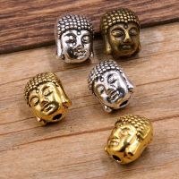 10Pcs 9*11mm 3 Color Buddha Head Portrait Bead Spacer Religious Belief Charms For Diy Necklace Bracelets Jewelry Handmade Making DIY accessories and o