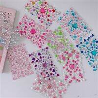 3D Love Heart Gem Stickers Self Adhesive Diamond Jewel Rhinestone Eyeshadow Stickers Crystal Sticker for Kids DIY Decorations