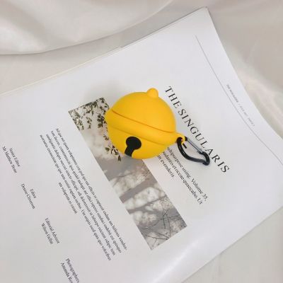 [LWF 2022]☒Baseus เคส Tws Wm01ลายระฆังสีเหลืองน่ารัก,ฝาปิดกันกระแทกสำหรับหูฟังไร้สายป้องกันซิลิโคน