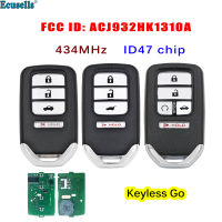 Oibwye ปุ่ม4/5กุญแจรีโมตอัจฉริยะชิป ID47 434MHZ สำหรับ Honda Accord CR-Z 2016 2017 ACJ932HK1310A 72147-T2G-A51/A61/A31