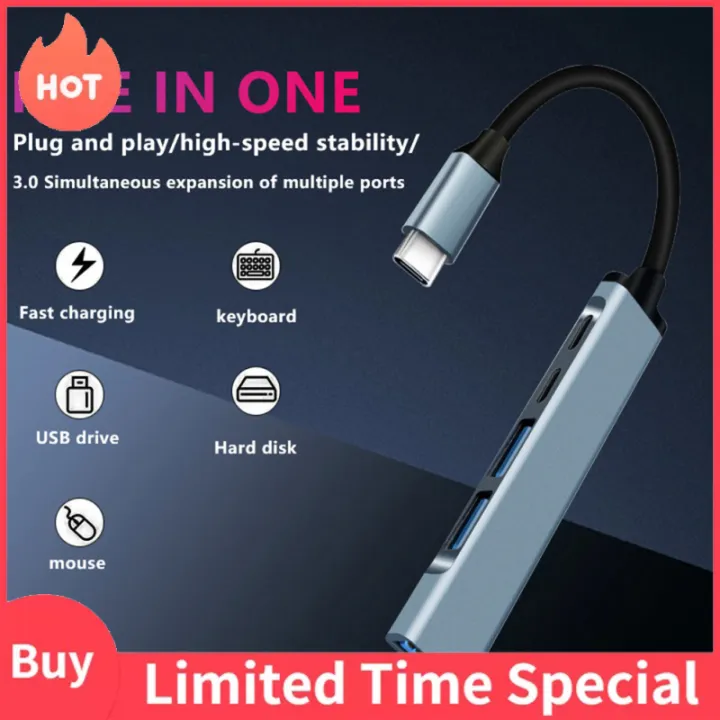 5-in-1-type-c-ฮับแท่นวางมือถือ65w-pd-ชาร์จเร็ว4พอร์ตตัวแยก-usb-hub-usb-expander-สำหรับกล้องเครื่องพิมพ์แล็ปท็อป