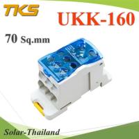 เทอร์มินัล UKK160 Junction Block ข้อต่อสายเมนไฟ เกาะราง DIN Rial สายไฟเมน 10-70 Sq.mm. รุ่น UKK-160