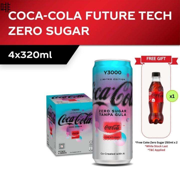 ♧Coca-Cola Y3000 Zero Sugar (320ml x 4) - Coke Creation Limited Edition ...