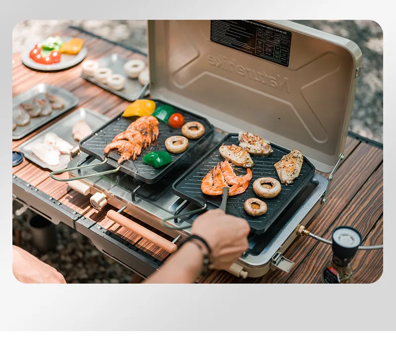 Naturehike Hyun Tie Baking Pan BBQ Pot Flat Bottom Large Baking Tray  Outdoor Camping Cast Iron Pan Barbecue Plate Picnic Supplie