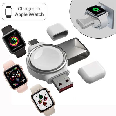 [HOT RUXMMMLHJ 566] USB เครื่องชาร์จไร้สายแบบพกพา C สำหรับ IWatch 8 7 6 SE 5 4แท่นชาร์จสเตชั่น USB สายสำหรับแอปเปิลนาฬิกาซีรีส์7 6 5 4 3 Type C