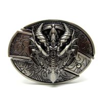 Fashion Classic Western Dragon Head Decor Mens Belts Alloy Buckle Belts