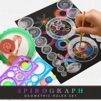 22PCS Clear Spirograph Drawing Toy Set DIY Creative Craft Wheels Ruler Geometric Toy Gears Design Art Drawing Interlocking Kids P3Q9