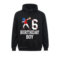 Newest WomenS 6 Year Old Baseball Man Tee 6Th Birthday Baseball Dabbing Hoodie Print Hoodies Autumn Sportswears Long Sleeve Size Xxs-4Xl