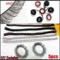 ANQII 5pcs เท็จ ตกแต่งของเล่น ของขวัญวันเกิด เด็ก ของเล่น DIY อุปกรณ์เสริม ขนตาตุ๊กตา ขนตา