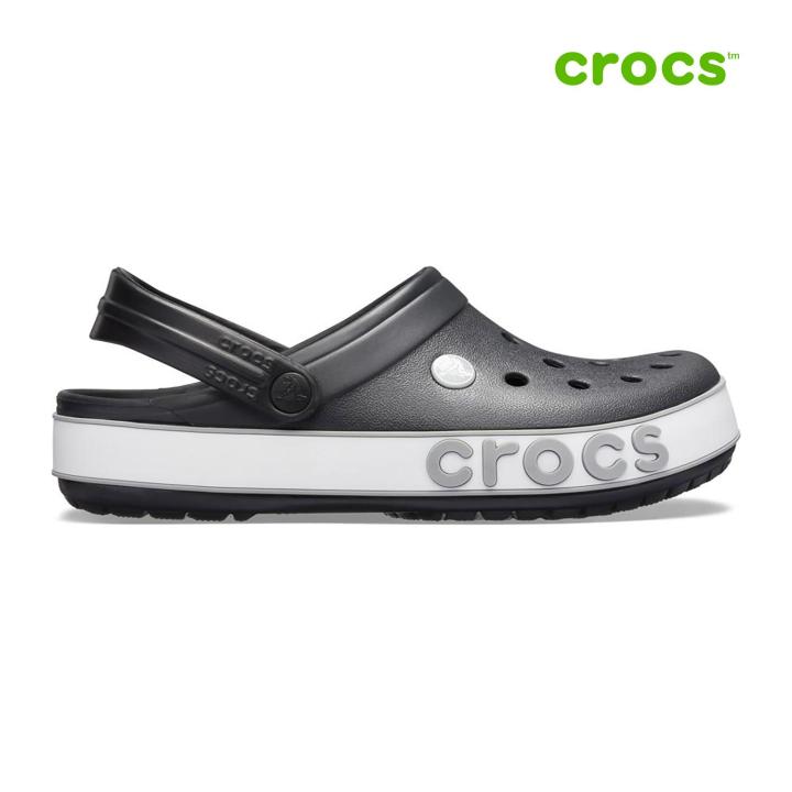 Premier] Crocs - Giày lười FW Crocband Bold Logo Clog Unisex Blk/Lgr  SS19-206021 