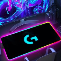 แผ่นรองเมาส์ Rgb Logitech G แผ่นรองเมาส์เล่นเกม Backlight Pc ไฟเรืองแสงของแป้นพิมพ์เสริมแผ่นรองโต๊ะ Xxl อะนิเมะขนาดใหญ่