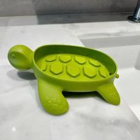 Turtles Shape Soap Box Drain Soap Holder Box Bathroom Shower Soap Holder Sponge Storage Plate Tray Bathroom Supplies Gadget Soap Dishes