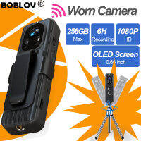 Boblov D1 กล้องตำรวจ Via WiFi Night Version with OLED Screen 1400MAh HD 1080P 256GB เคลื่อนไหวดีวีอาร์เครื่องบันทึกเสียงวิดีโอแอคชั่นแคมแคมแคมมอเตอร์ไซด์สำหรับ DVR Video Recorder Motorcycle Dash Cam Vlogging