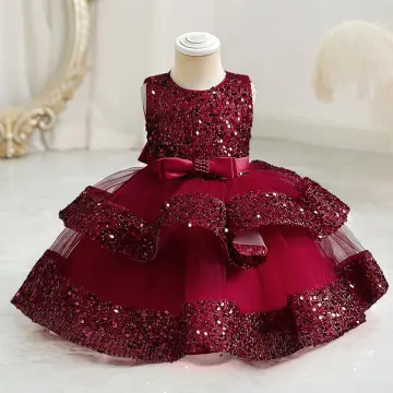 Party wear dress for 1 year baby on sale girl