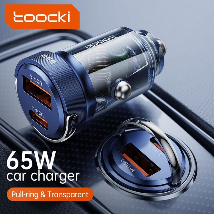 toocki-65w-ที่ชาร์จแบตในรถ-usb-ที่ชาร์จชาร์จเร็วแบบพกพาชนิด-c-12-24v-qc-pd-3-0-pps-สำหรับ-samsung-xiaomi-realme-สมาร์ทโฟน-poco-5g-lcz396ที่ชาร์จแบตในรถ-s