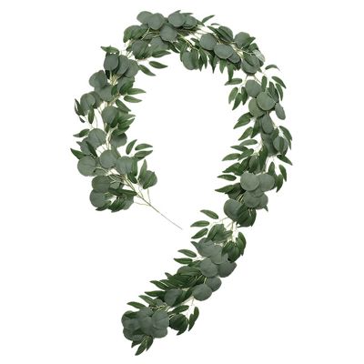 2M Artificial Plants Eucalyptus Willow Leaves Greening Vines for Patio Birthday Party Wedding DIY Decoration