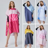 Surf Poncho Changing Towel Quick Dry Summer Hooded Beach Microfiber Beach Blanket Bath Towel Swim Towel Poncho for Adults