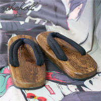 WHOHOLL Geta ฤดูร้อนรองเท้าแตะชายญี่ปุ่น Clogs Flip Flops ไม้ด้านล่างแบนรองเท้าแตะ Samurai คอสเพลย์รองเท้าผู้หญิงรองเท้าแตะ