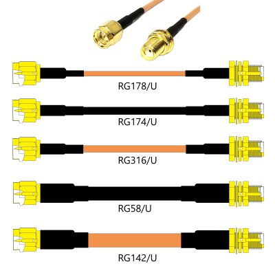 SMA Male to Female RF Plug Jack Connector Pigtail Extension Cable for RG174 RG178 RG316 RG58 RG142
