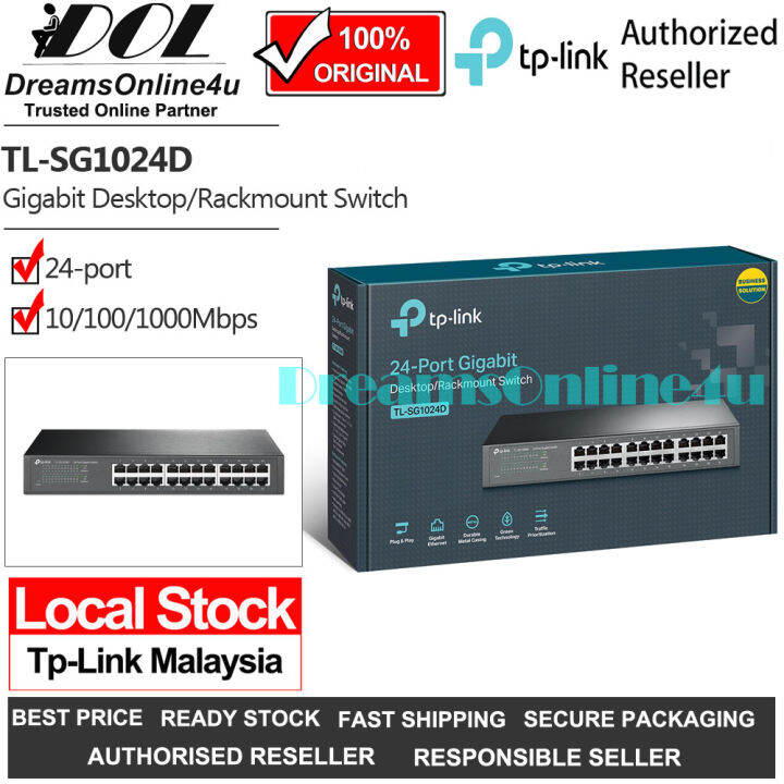 TpLink TLSG1024D 24Port Gigabit Desktop Rackmount Switch Plug & play