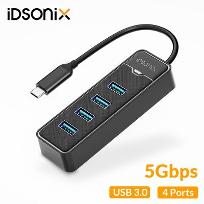 iDsonix USB 3.0 HUB 5Gbps 4 Port USB Splitter High Speed Type C Adapter Docking Station HUB for Laptop PC Computer Accessories USB Hubs
