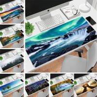 【YF】 Natural Landscape Mousepad Gaming Accessories Large Mouse Pad  Lake Blue Sky Beach Desk Mat Xxl Table Laptop Keyboard