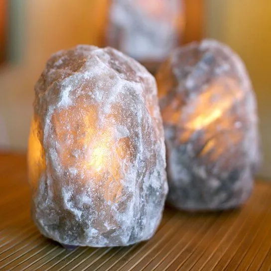 โคมไฟเกลือหิมาลายัน Himalayan Salt Lamp Gray สีเทา ทรงธรรมชาติ ขนาด 2