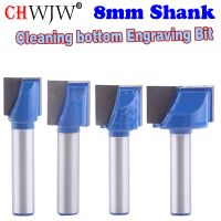 【DT】hot！ CHWJW 1pc 8mm Cleaning bottom Engraving Bit solid carbide router bit Woodworking Tools milling endmill for