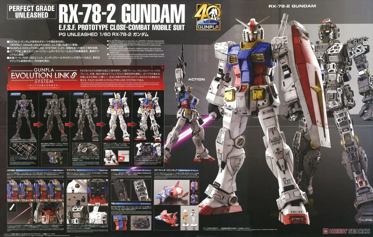 Bandai Pg 1 60 Perfect Grade Unleashed Rx 78 2 Gundam Pg Gundam Model Kits Ready Stock Lazada