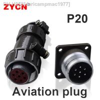 Aviation Plug Socket Round Connector P20 Series 2.3.4.5.7 Core Diameter 20MM Industrial Power 1 Set Male Female