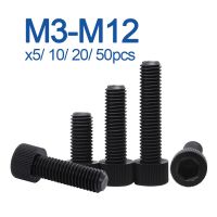 M4 M5 M6 M8 M10 M12 Black Nylon Hexagon Hex Socket Head Screw Bolt Plastic Screw Bolts for Electricity/ Heat Insulation USE Nails  Screws Fasteners