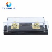 1set ANL-H ANL-B Transparent Car Fuse Box ANL Fuse Holder Distribution in line 0 4 8 GA Positive With ANL Fuse Fusible 100A 200A