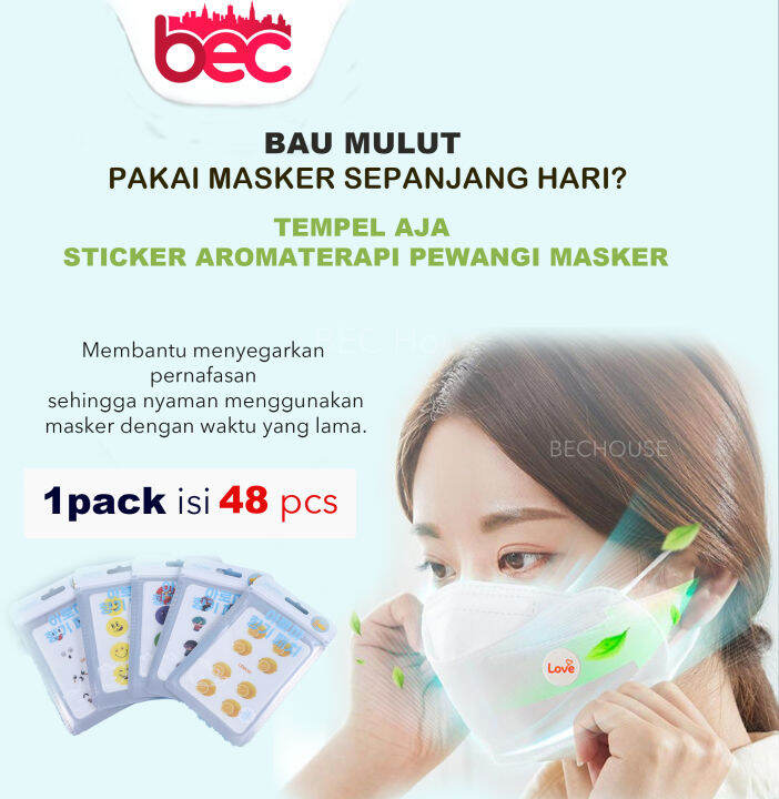[BEC] Sticker Masker Aromatherapy Lemon / Mint Korea Mask Patch Stiker