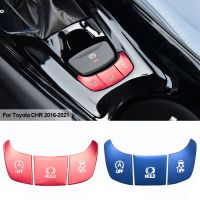 ✎ 3Pcs Car Gear Shift Panel AC Button OFF HOLDER Cover Switch Frame Trim Aluminum Alloy For Toyota CHR 2016 2017 2018 2020 2021