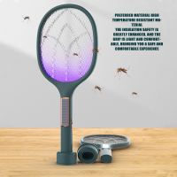 Solar Powered Electric Mosquito Swatter With UV Lamp 1200mAh Rechargeable Bug Zapper Summer Fly Insect Killer Trap Bug Racket