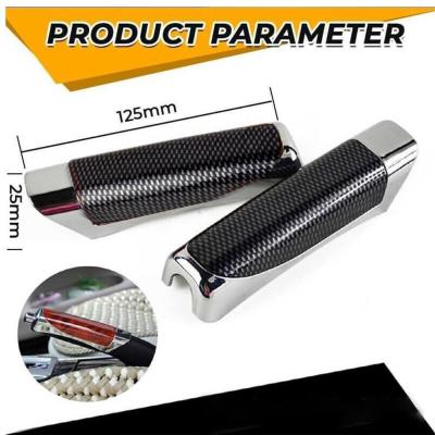 Carbon Fiber Car Handbrake Protector Cover Universal Auto Decoration Interior Accessories Stylish B0R0