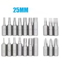 5Pcs 25mm Length Torx Screwdriver Bit Set 1/4 quot; Hex Shank Electric Screw Driver Bit T10T15T20T25T27T30T40 No Hole